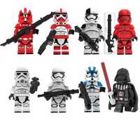 Set 8 Minifigurine noi tip Lego Star Wars cu Lord Vader + 7 Troopers