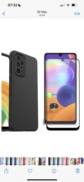 Samsung A33/A32/A34/A25/A15/A26/A36 Husa Clara/Neagra+ Folie Sticla