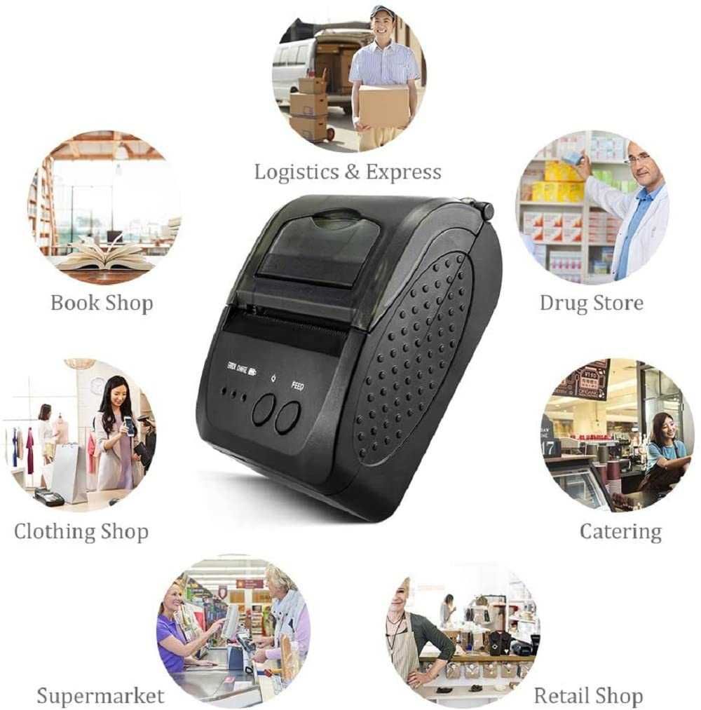 NETUM Безжичен, преносим Bluetooth термопринтер за касови бележки