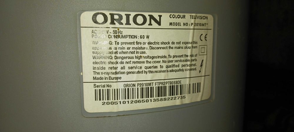 Vand Tv Orion model