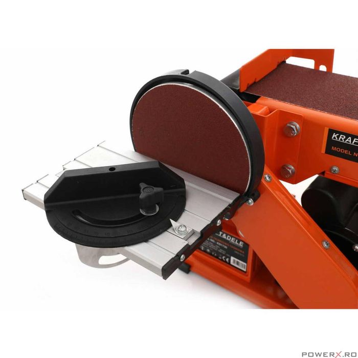 Polizor de banc pentru lemn cu banda si disc, putere 600W, Kraft