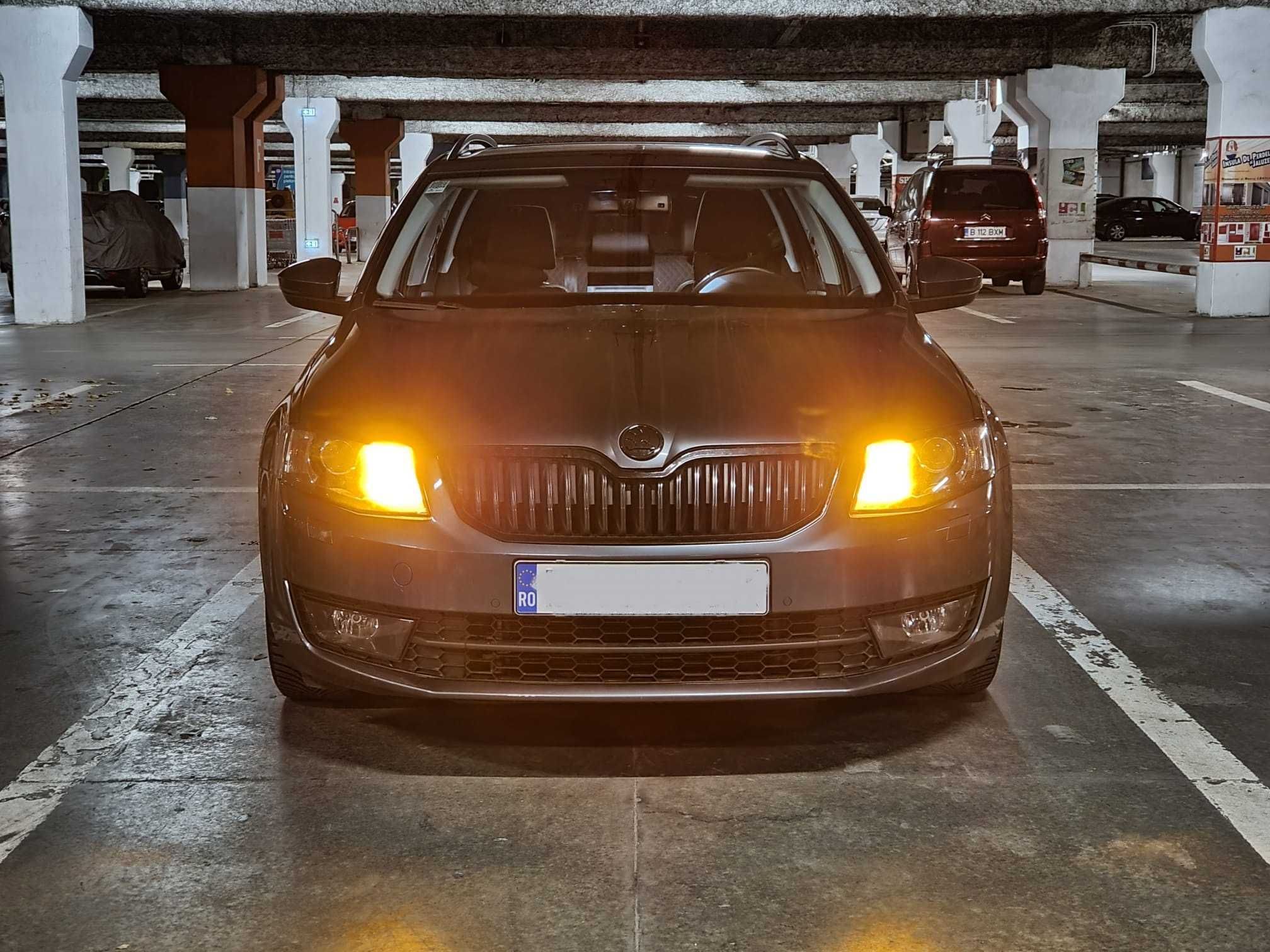 Becuri led leduri bicolor pentru lumini de zi Skoda Octavia 3