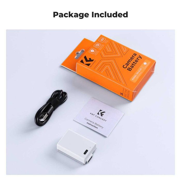 K&F Concept Батерия EN-EL25 с USB-C порт за Nikon Z30 / Z50 / Zfc