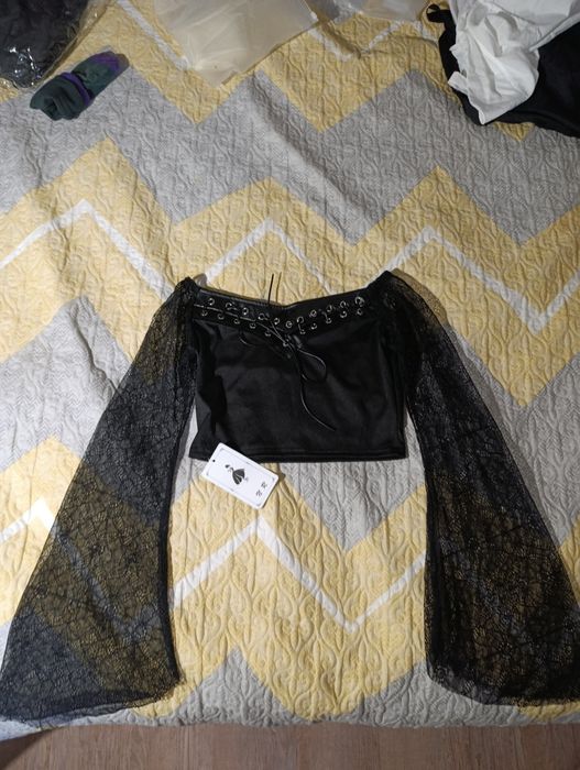 Чёрный топ для девочек