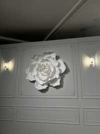 Большой белый цветок, интерьерный, свадебный декор