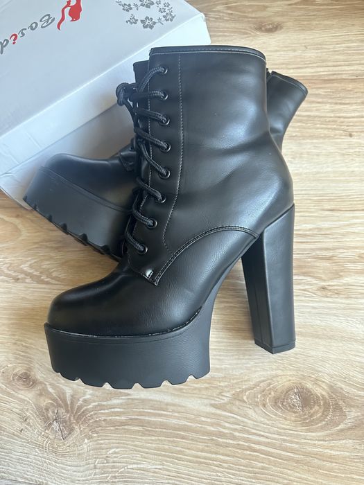 Естествена кожа-обувки на ток