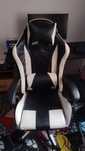 Scaun gaming alb negru