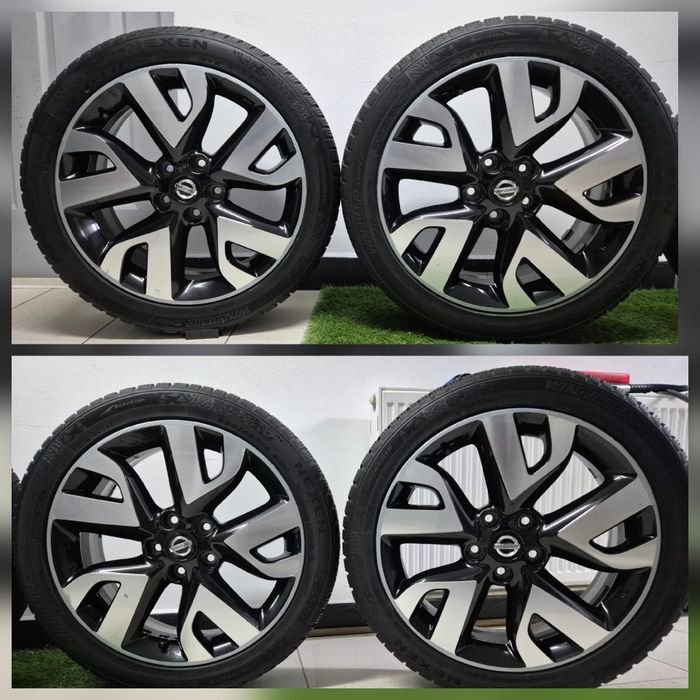 Jante 5×114,3 R18 originale Nissan Qashqai cu anvelope 225/45/18 Iarna
