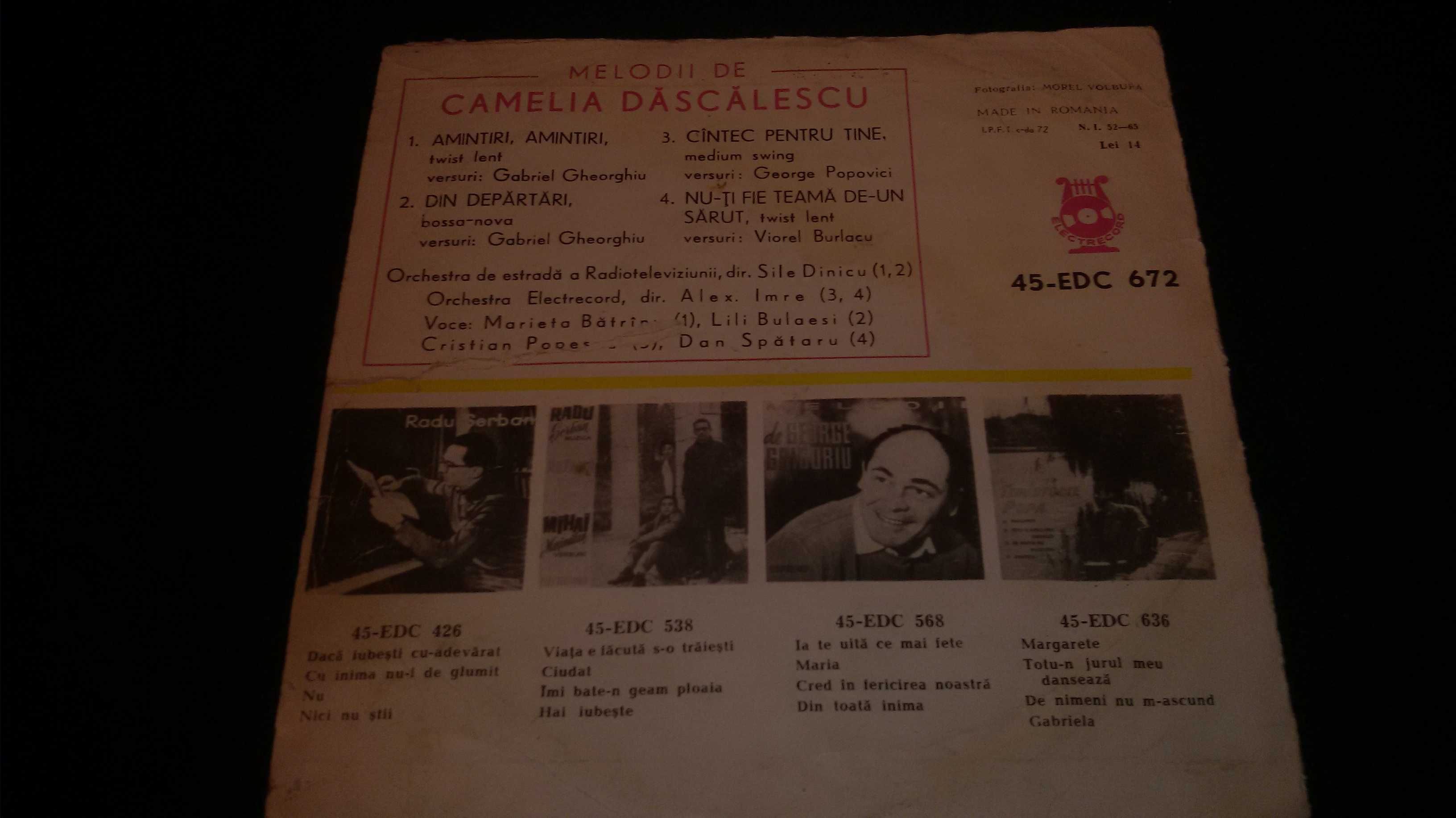 Vinil "melodii de  Misu Iancu / Camelia Dascalescu / Ramon Tavernier"