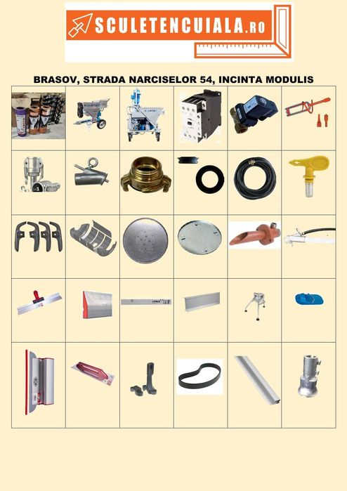 Placa galbena si accesorii cofrare