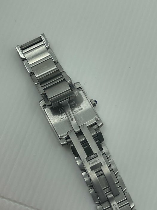 Ceas Cartier Tank Francaise, 28mm, Safir + Otel Inoxidabil