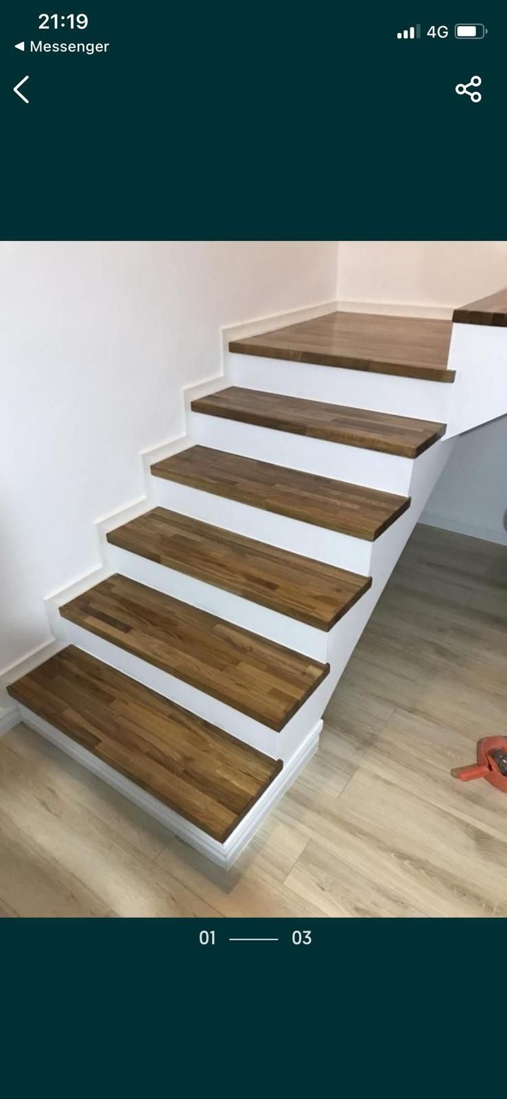 Trepte din lemn masiv
