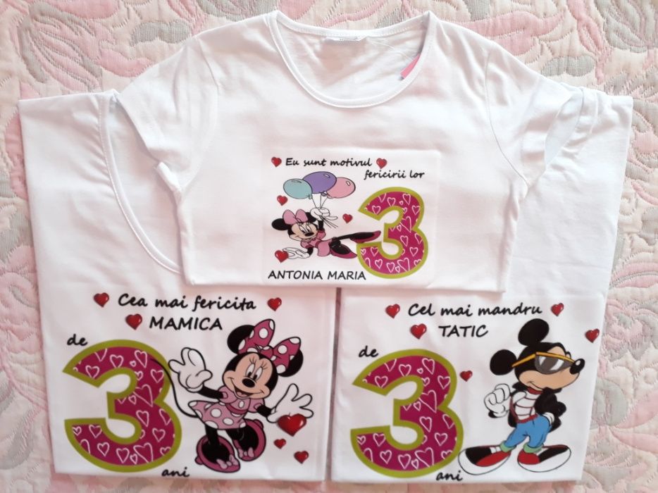 Seturi tricouri aniversare personalizate