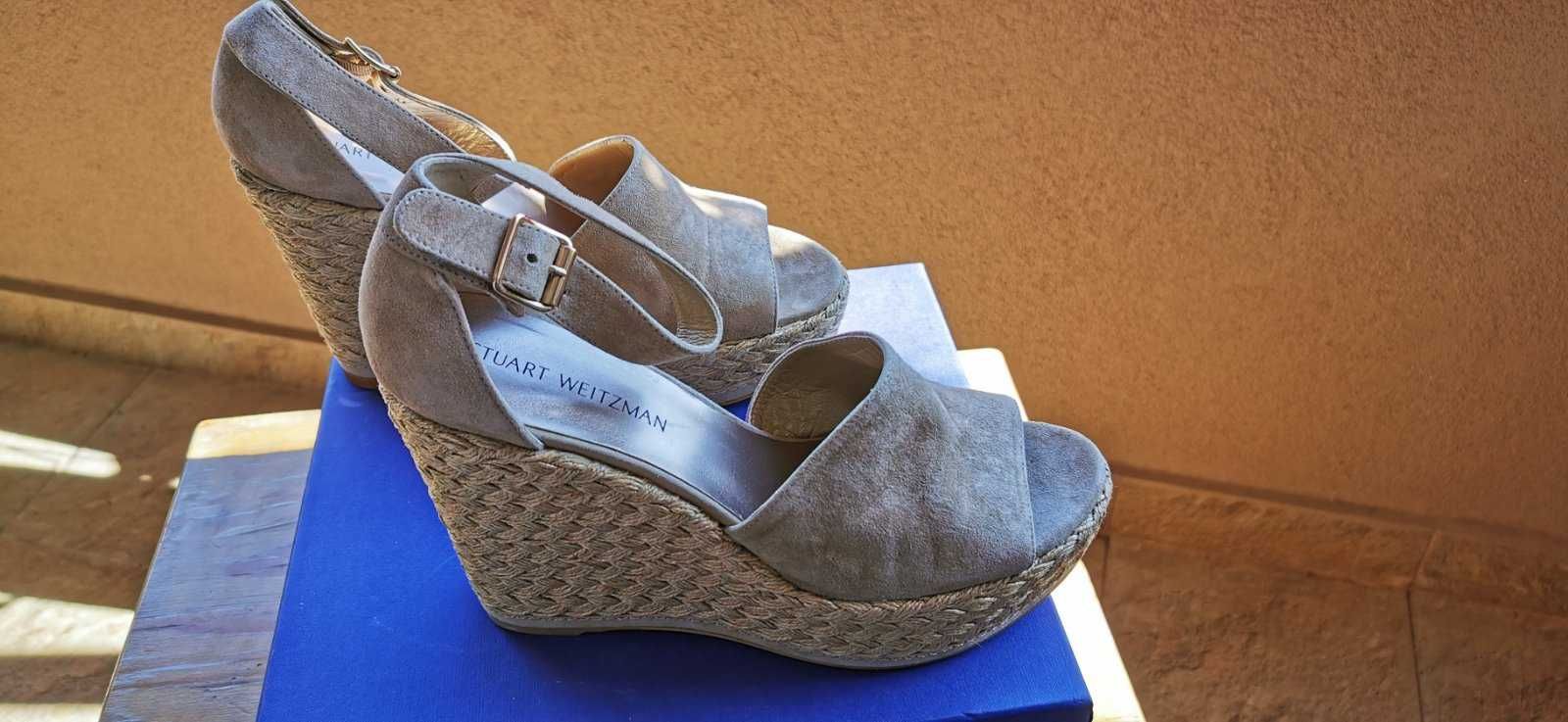 Маркови дамски велурени кожени сандали Stuart Weitzman - 41 номер