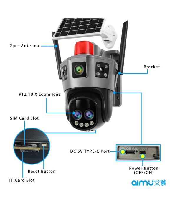 Автономная камера видеонаблюдения на сольнечном панеле