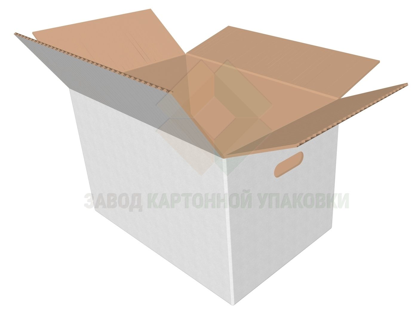 Белая картонная коробка