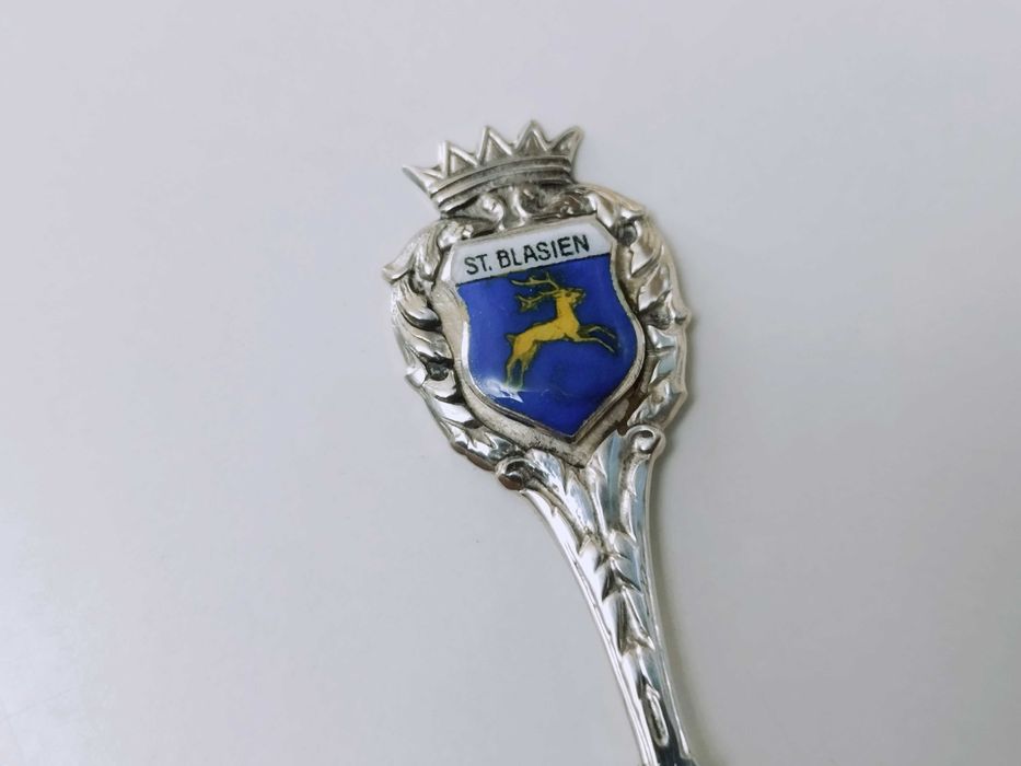 Linguriță Argint 800 suvenir cu stema St. Blasien copii