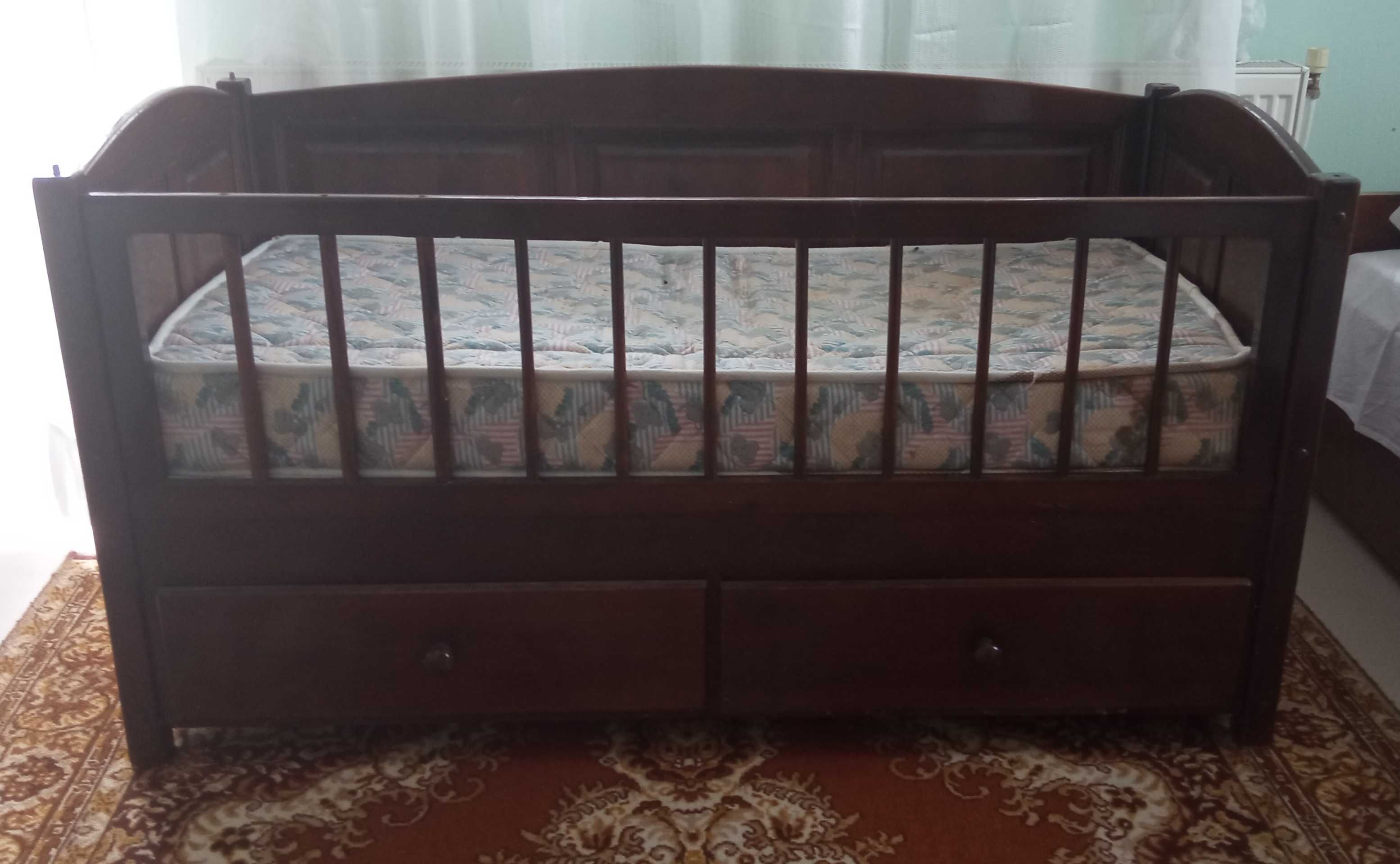 Единично детско легло/кошара от масив