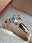 Solitaire logodna cu diamant natural 0,5ct