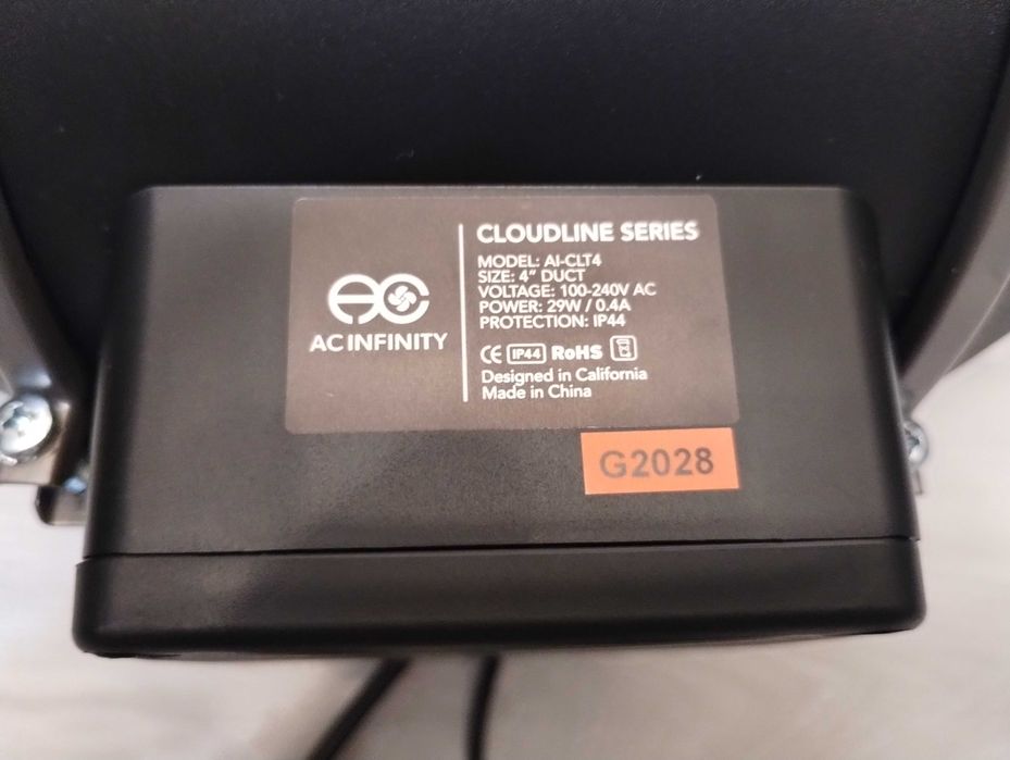 Ventilator inline AC Infinity Cloudline T4 100mm controler inteligent