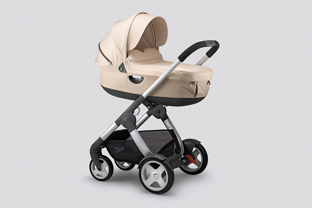 Бебешка комбинирана количка Stokke Crusi Beige с всички аксесоари