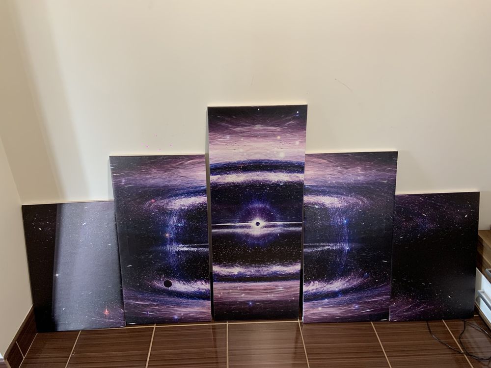 Set de 5 tablouri galaxie