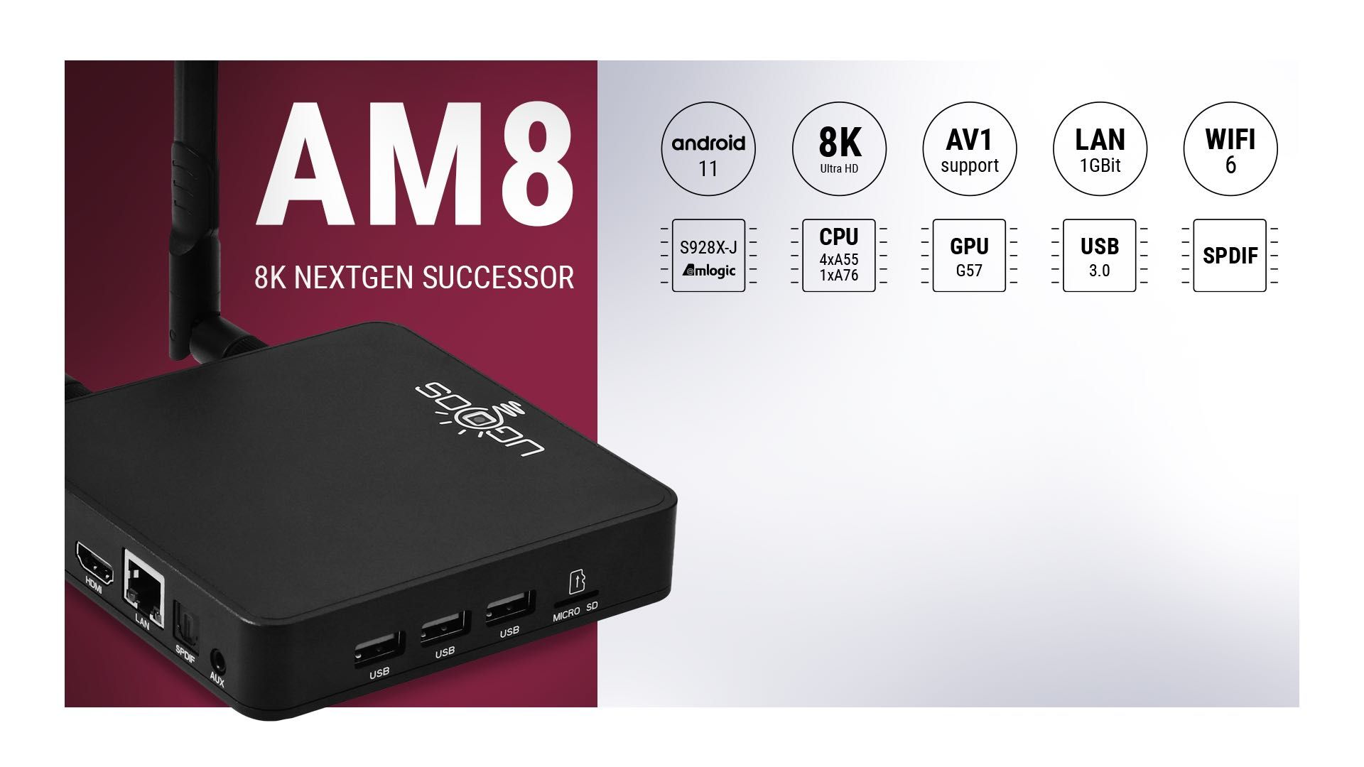 Ugoos AM8 Android Smart TV Box