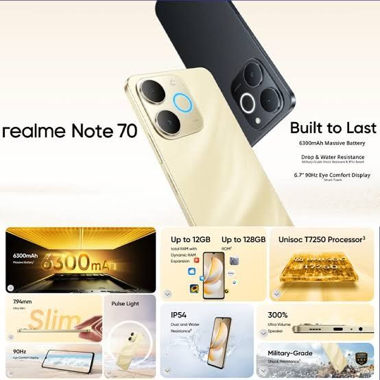 Realme Note 70t - 4/256 GB - НОВ телефон - Неотваряна кутия