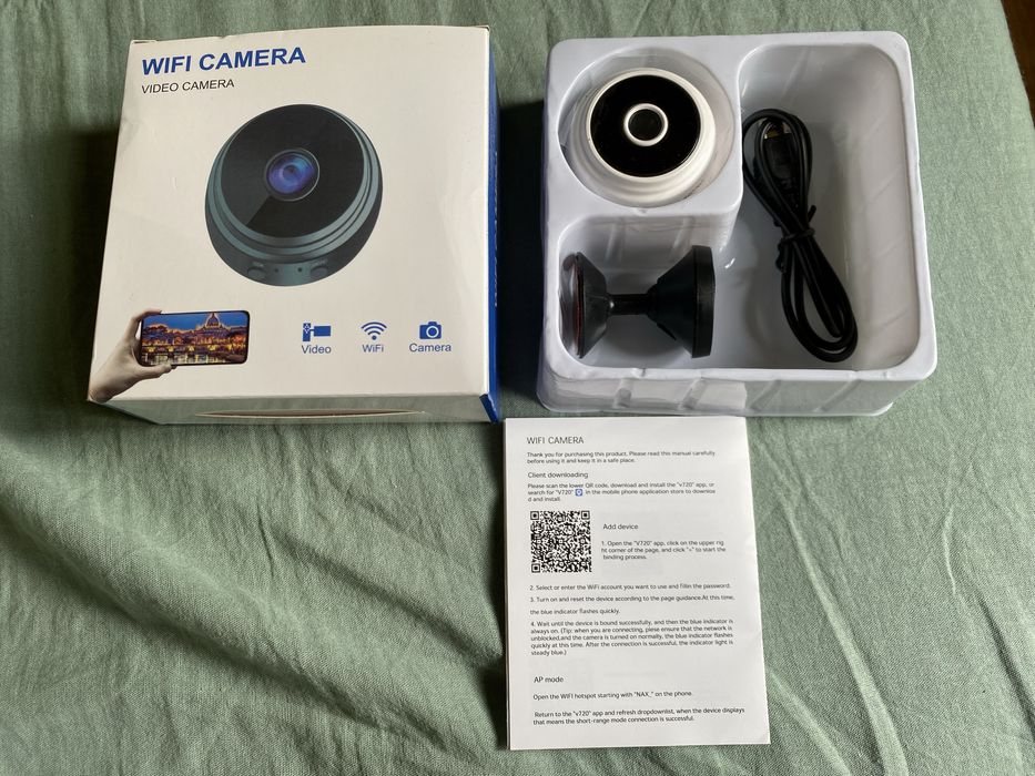 Camera wifi mini cu acumulator incorporat