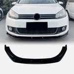 Lip Prelungire Bară Față VW Golf 6 / Mk6 | Negru Lucios AFTERMARKET
