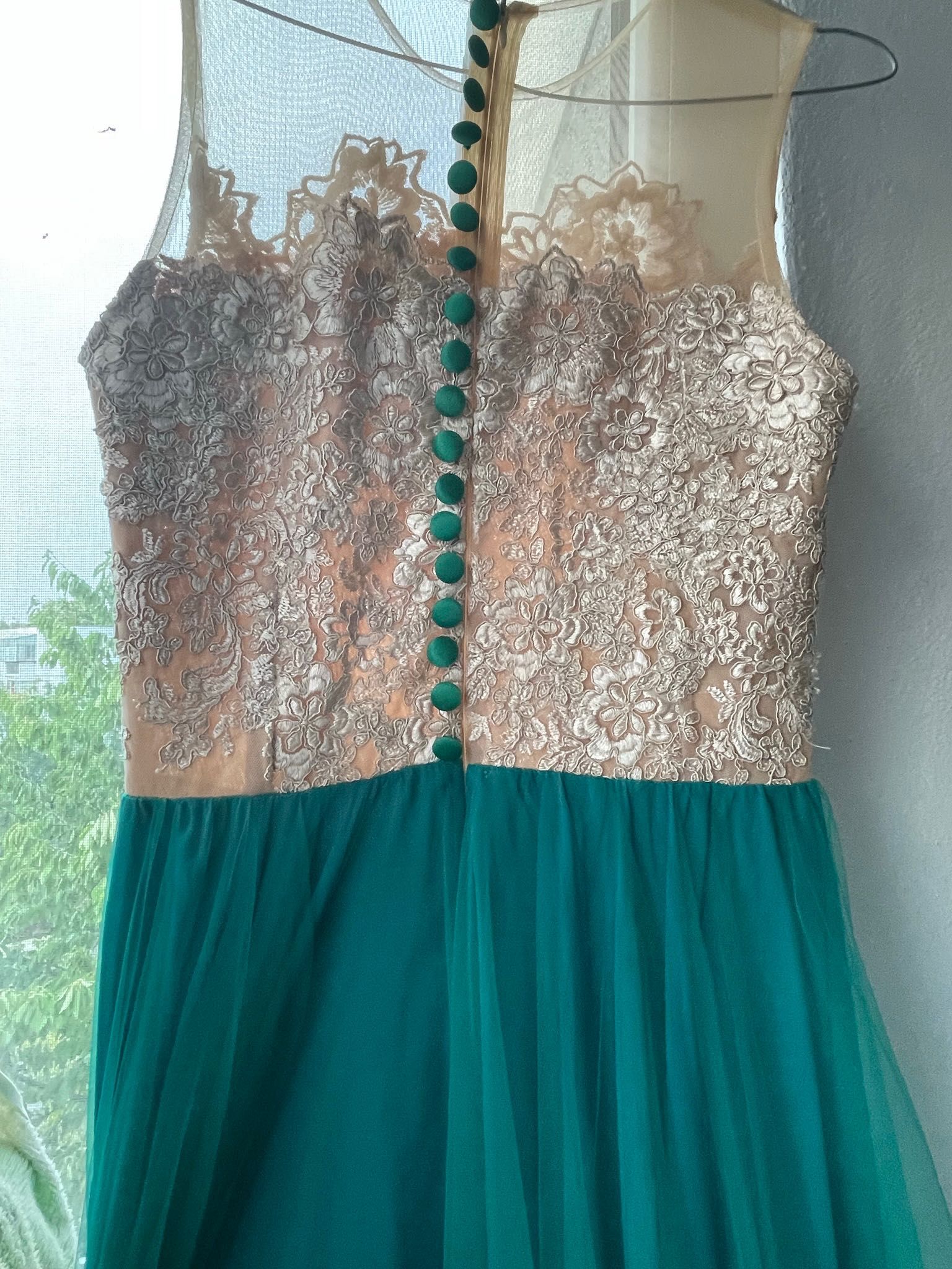 Rochie de seara verde turcoaz