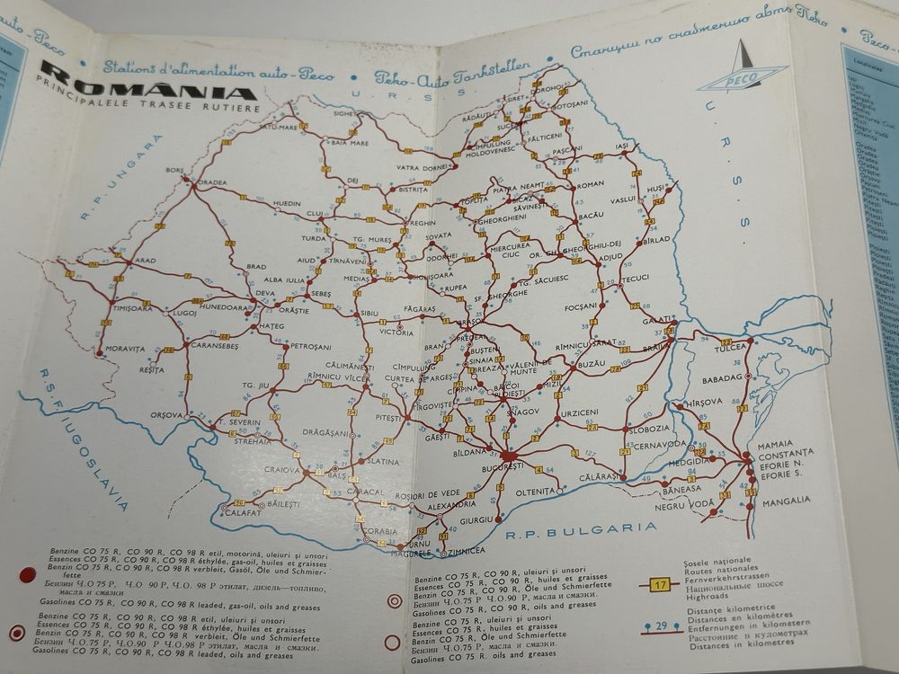 Brosura Perioada Comunista Ghidul Statiilor Peco Romania Rar Stare Bun