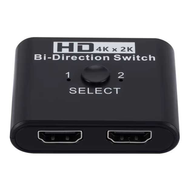 DP 1 to 2 / 2 to 1 Splitter UHD 8K с пультом и с доп. питанием