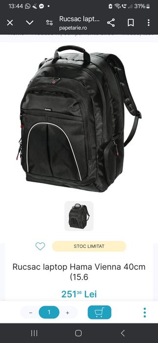 Rucsac laptop ,,hama,,