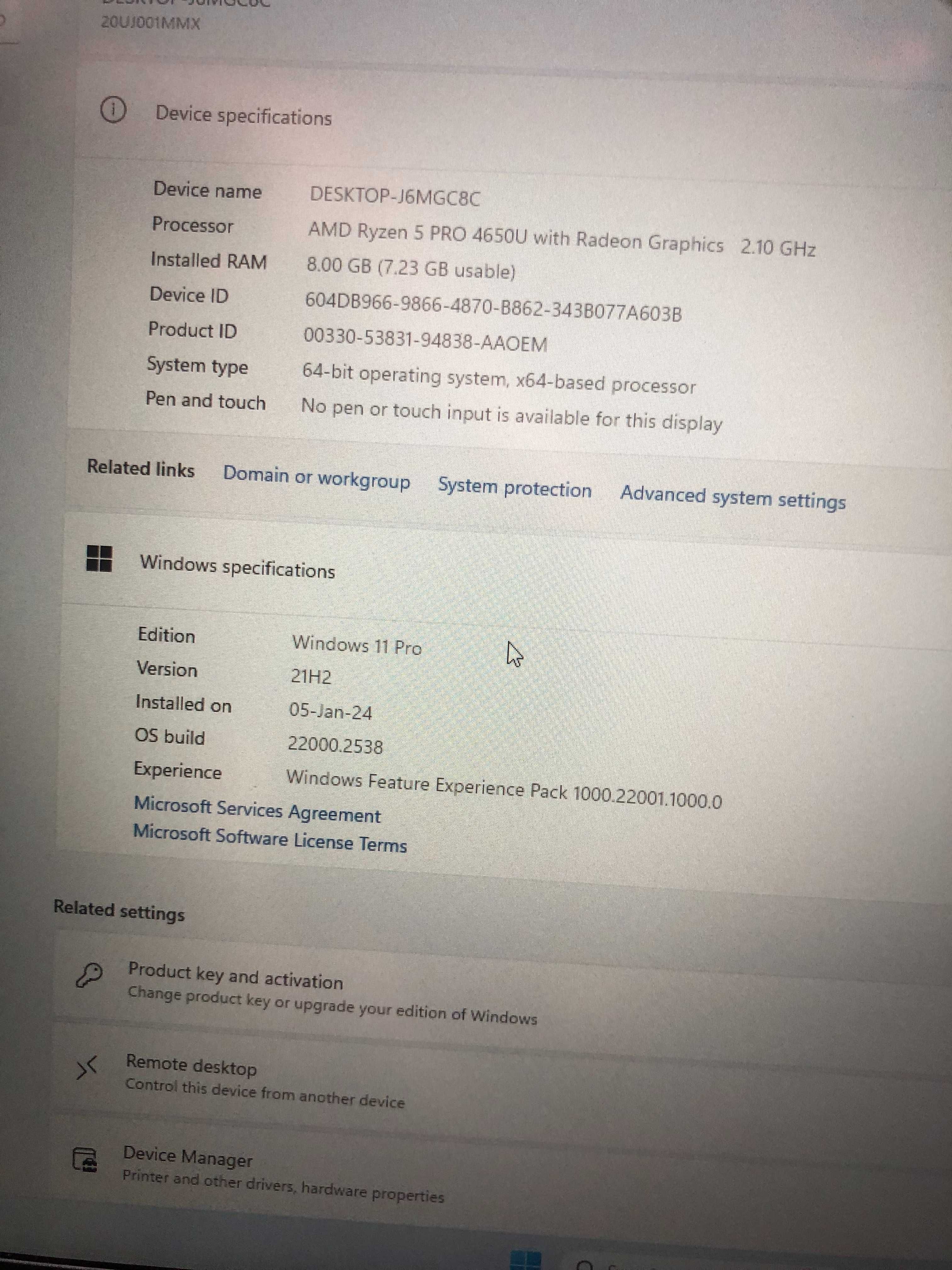 Lenovo ThinkPad T14s AMD Ryzen 5 PRO 4650U, 512GB SSD NVMe)