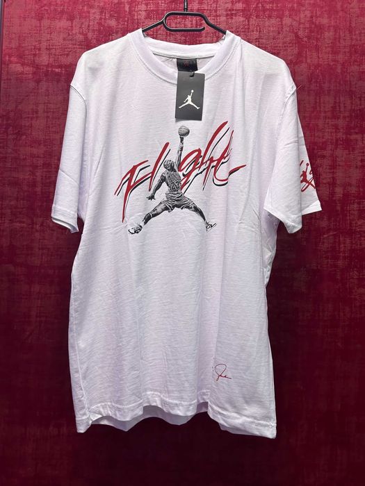 Tricou JORDAN FLIGHT | Alb | Rosu | Negru | NOU | Premium | Nike |