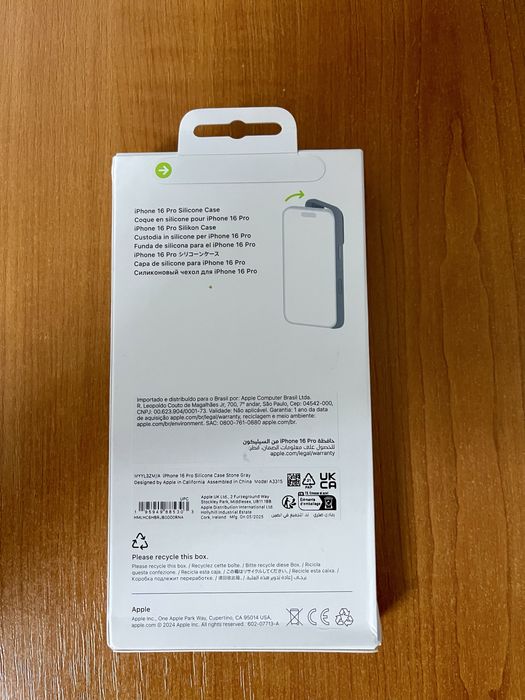 Apple iPhone 16 Pro Silicone Case – Stone Gray (original, cu MagSafe)