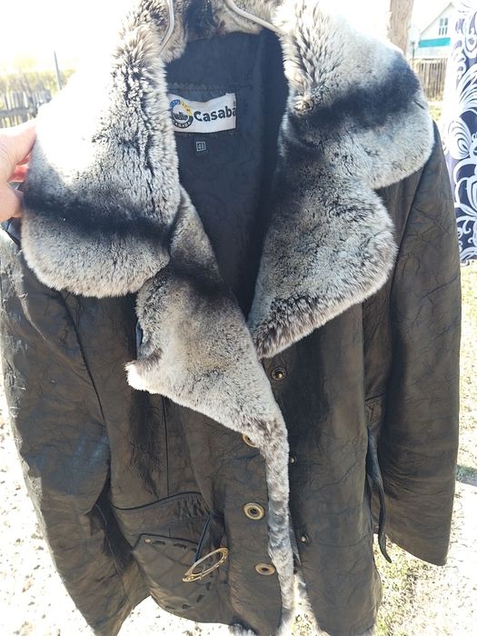 Куртка кожаная женская демисезонная,46-48,черная