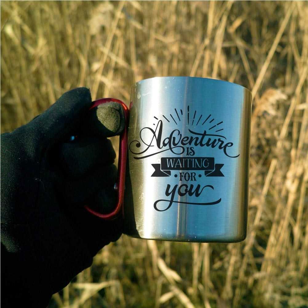 Cana Inox Cadou Personalizata Drumetie Padure – Adventure Is Waiting