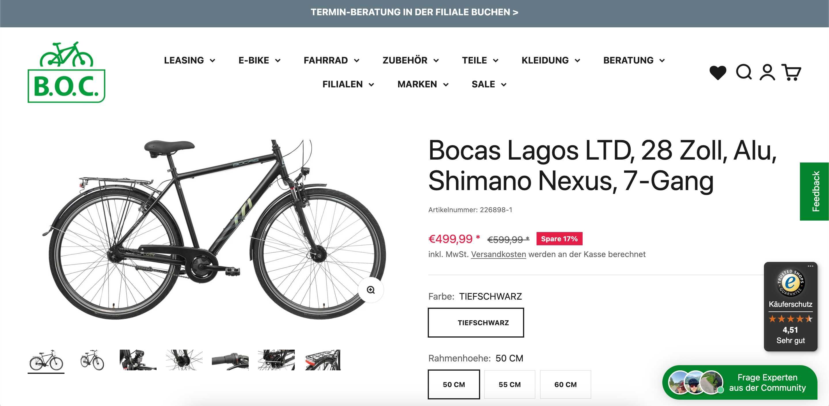 Градски немски велосипед с 8 вътрешни скорости Shimano Inter 8