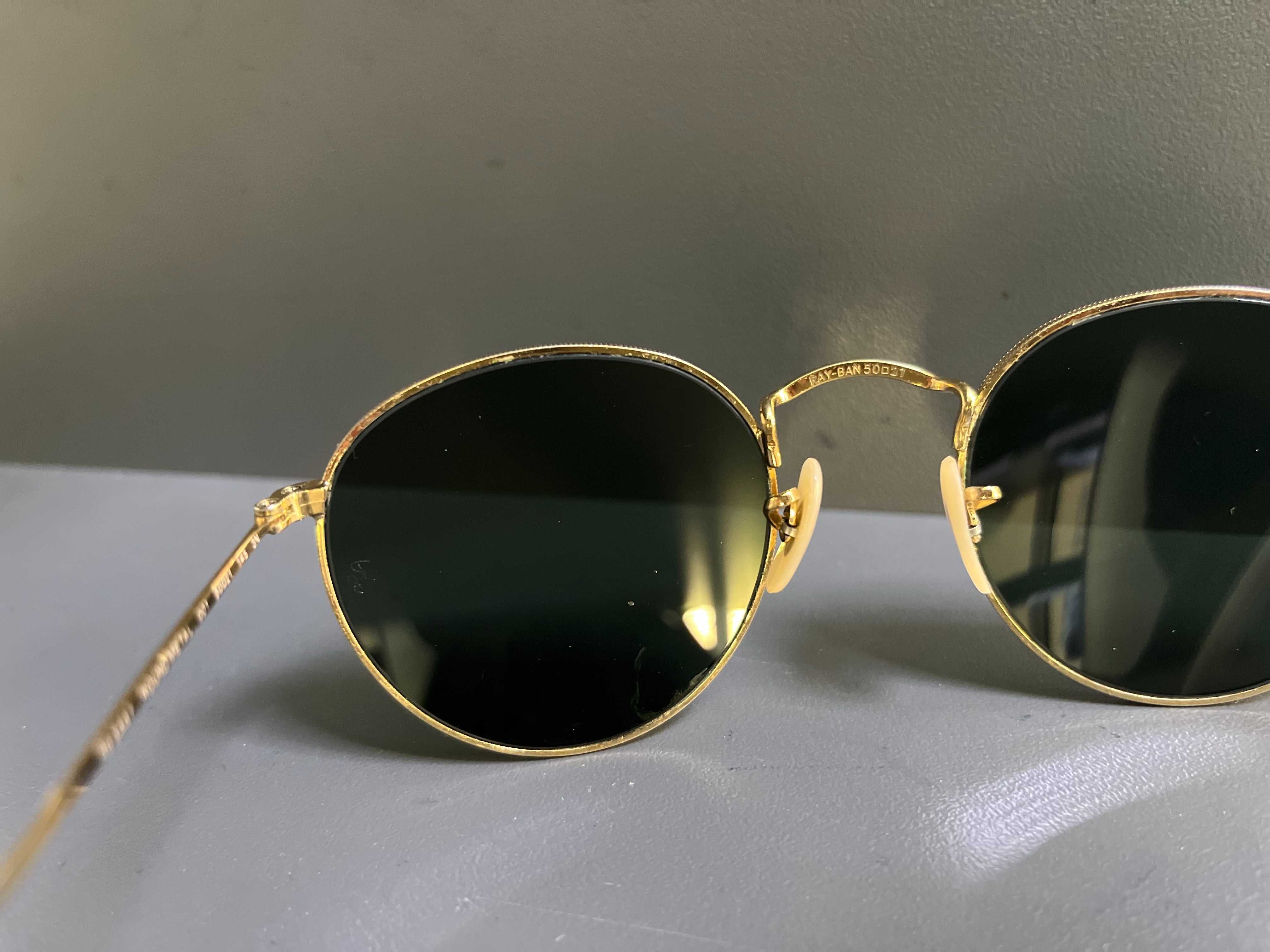 Слънчеви очила Ray ban Round Metal Gold