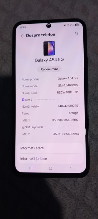Samsung galaxi a 54. 5g