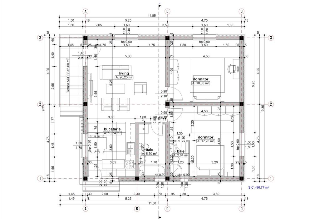 Casă de vânzare - Platou Trivale, zona Magic - Proiect Artemis