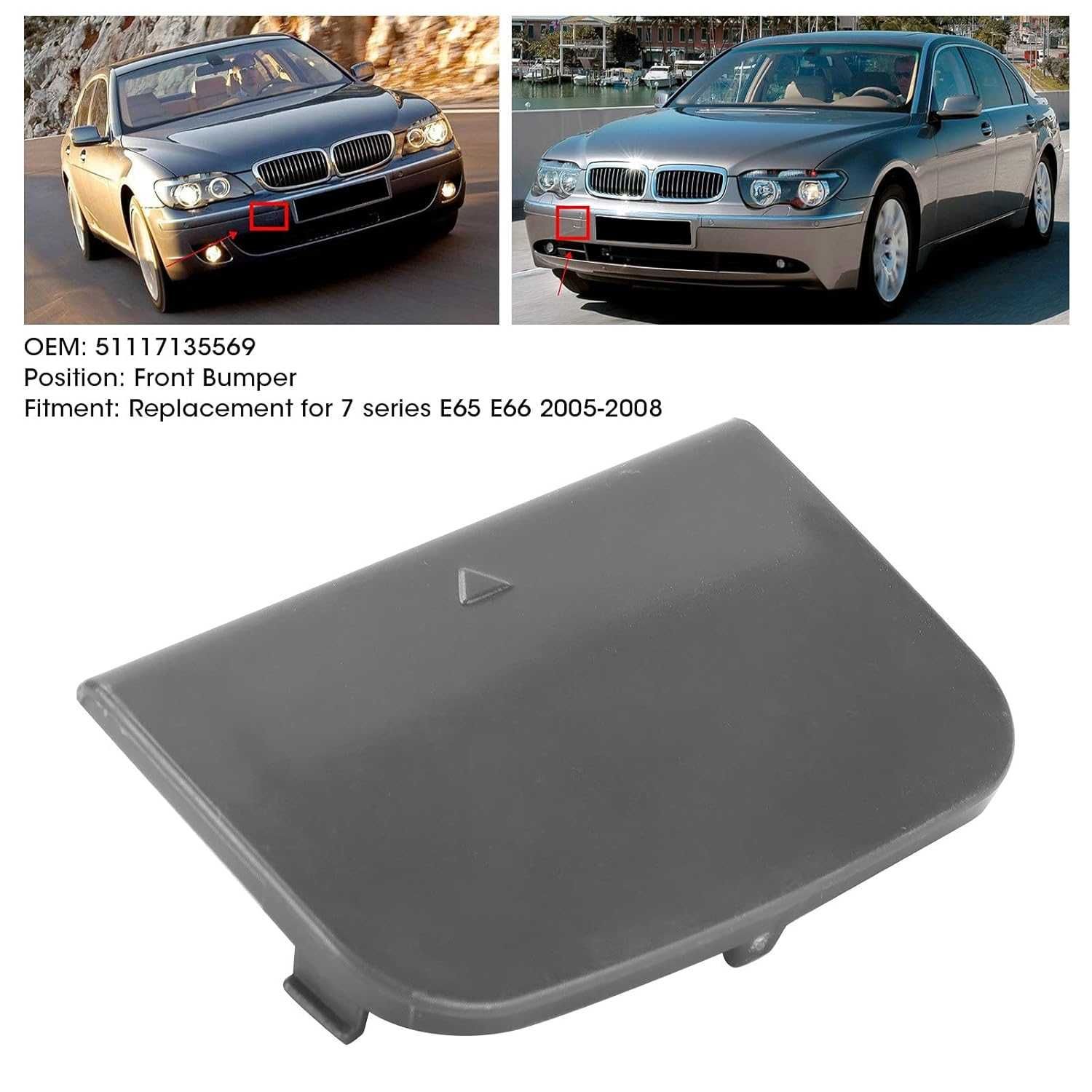 Капаче предна броня BMW E65 E66 02/06 730d 740i 730i led халоген H4