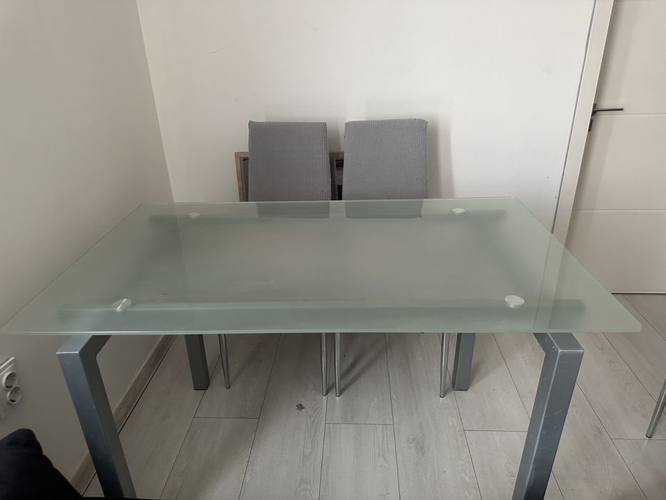 Трапезна стъклена маса 125/75/75