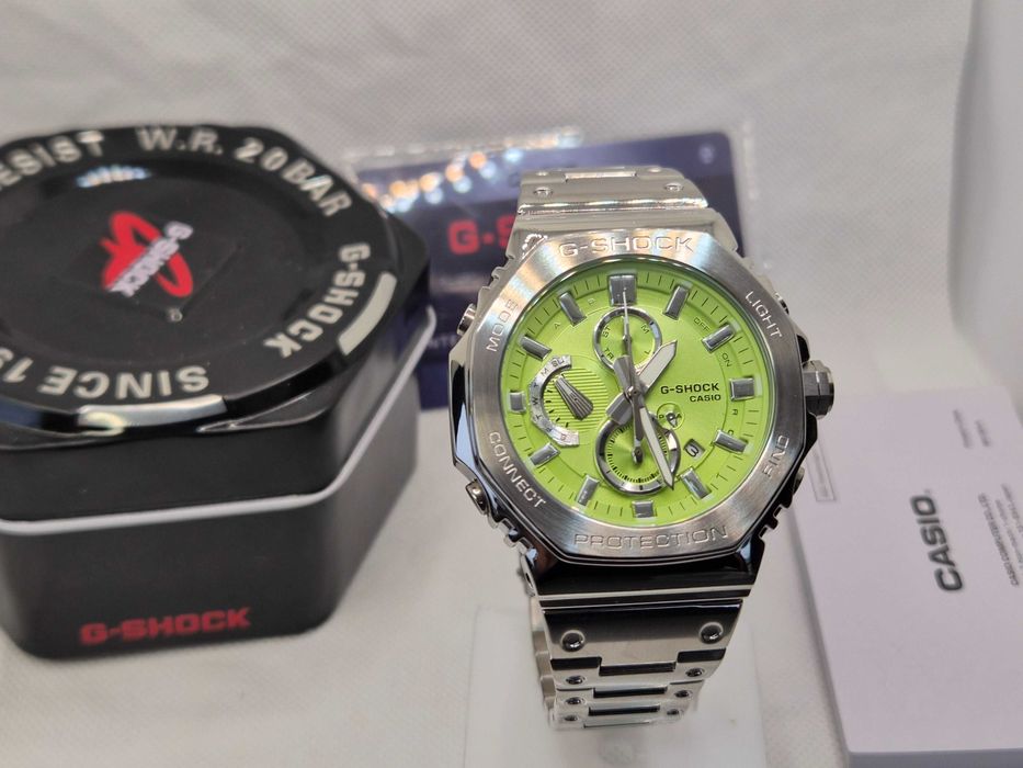 Ceas Barbatesc Casio g shock GMC B2100 Silver Green ,Nou,Garantie 2ani