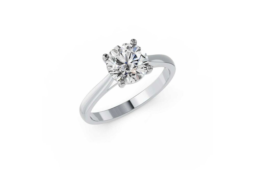 Inel cu diamant 2.00ct F-G / VS – Aur alb 14K – IGI Certificat