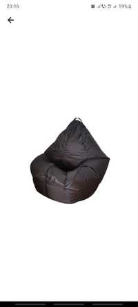 Fotoliu pufi Bean Bag tip para cu maner pentru exterior XXL Maro