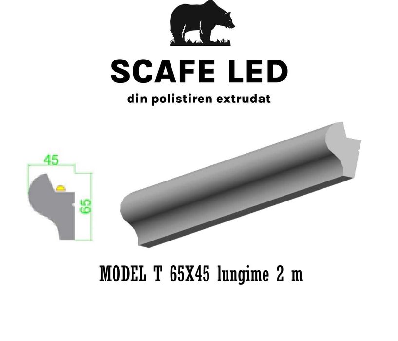 Scafe led polistiren, masca galerie, scafa banda led