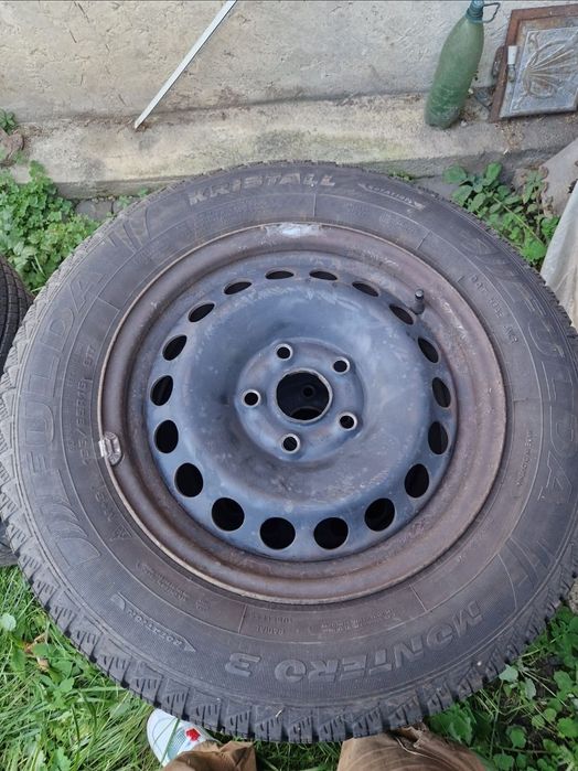 Jante tableta R15 5x112, cauciucuri M+S Fulda, 195 65 R15, iarna